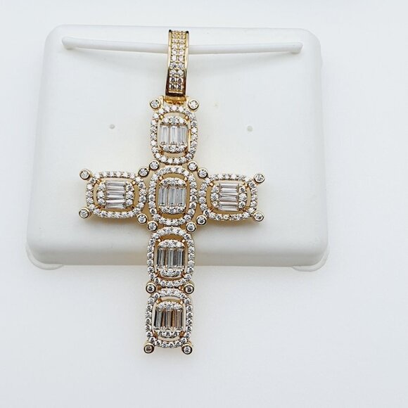 14K Gold Plated Cubic Zircon Pendant, EVBRS383 - Picture 8 of 9